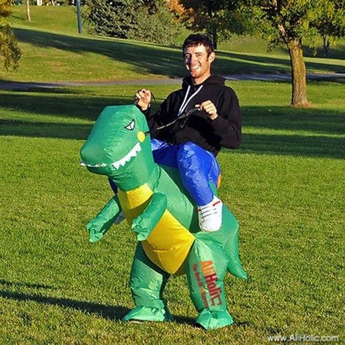 Inflatable dinosaur rider costumer AliExpress