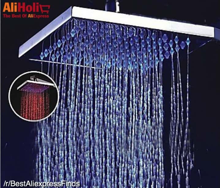 8 Inch square LED shower head
