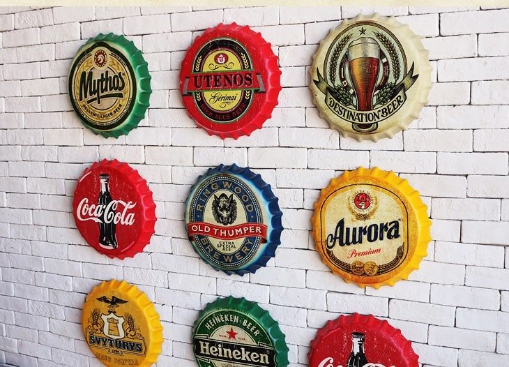 Beer bottle caps wall decor AliExpress