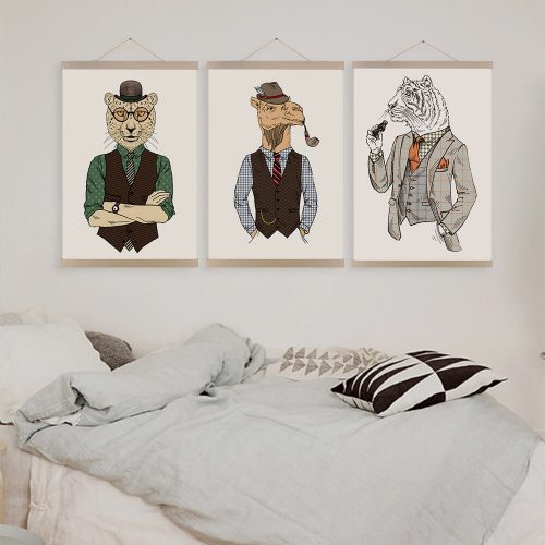 "Hipster Animals" -Plakate